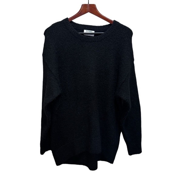 Old Navy Black Cocoon Tunic Sweater Size Small Oversized - Picture 2 of 12